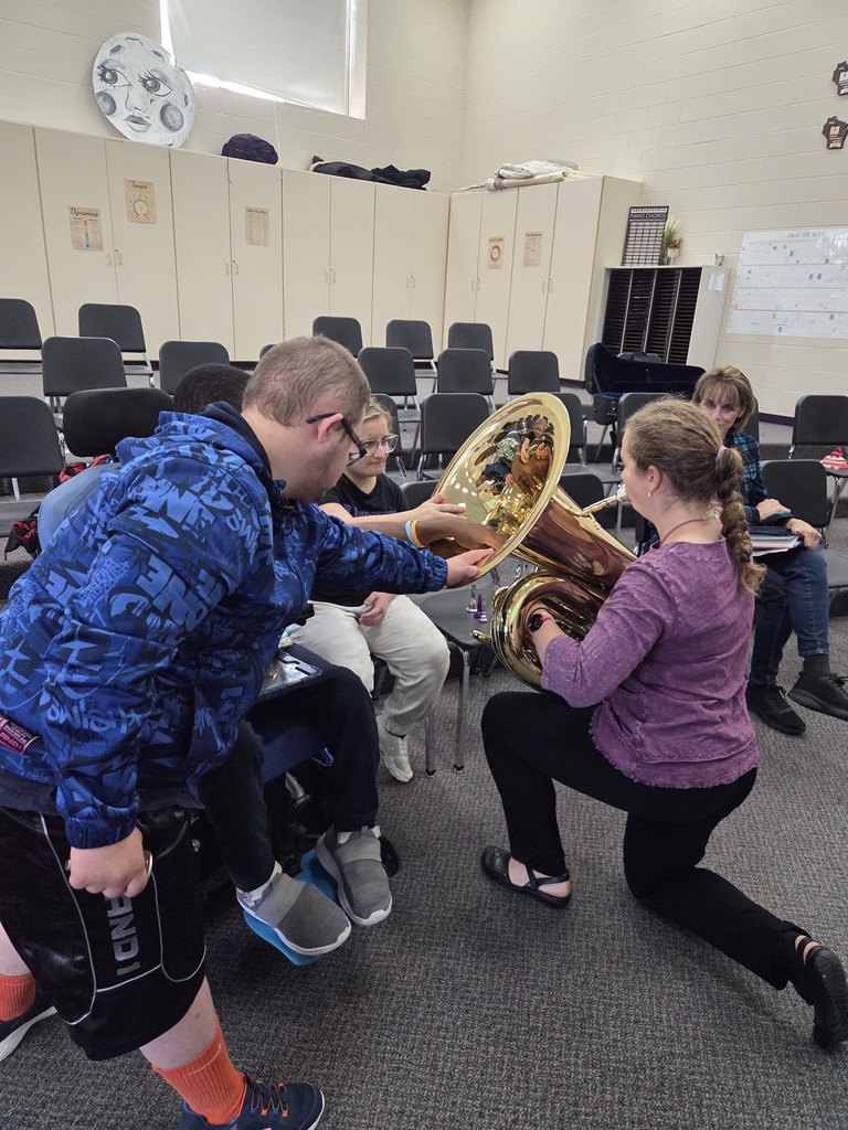 Hands-On Learning in Vocational Music! 🎺🥁 Mrs. Devereaux-Hanson’s new High School Vocational Music class has been learning all about the orchestra, its instruments, how they’re played, and the role they continue to have in music today! Students recently took that learning beyond the classroom with some hands-on experiences. Band students brought in their own instruments to demonstrate how they work and even performed songs for the class. 🎷🎵 With some special help from our band teacher, Mr. Nick Verheyen, and student teacher Sophia Heran, students also had the chance to try playing brass instruments and explore a wide variety of percussion instruments. What a fun way to experience music-making firsthand and learn more about the many instruments that come together to create music! 🎶👏