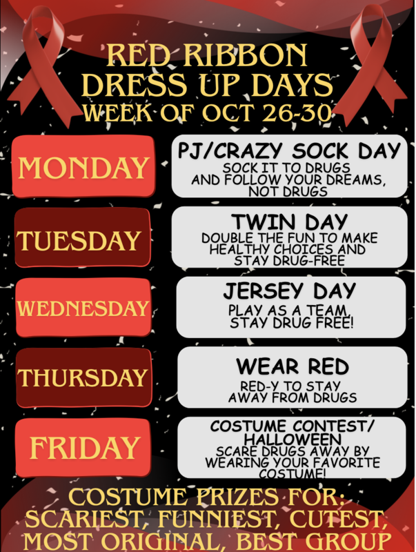 images of dress up days for red ribbon week