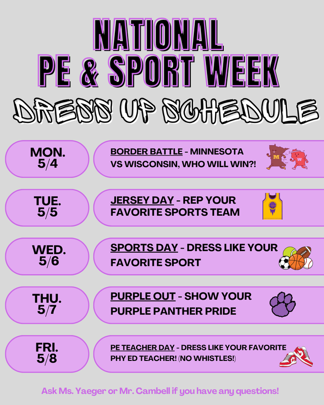 PE week dress up day