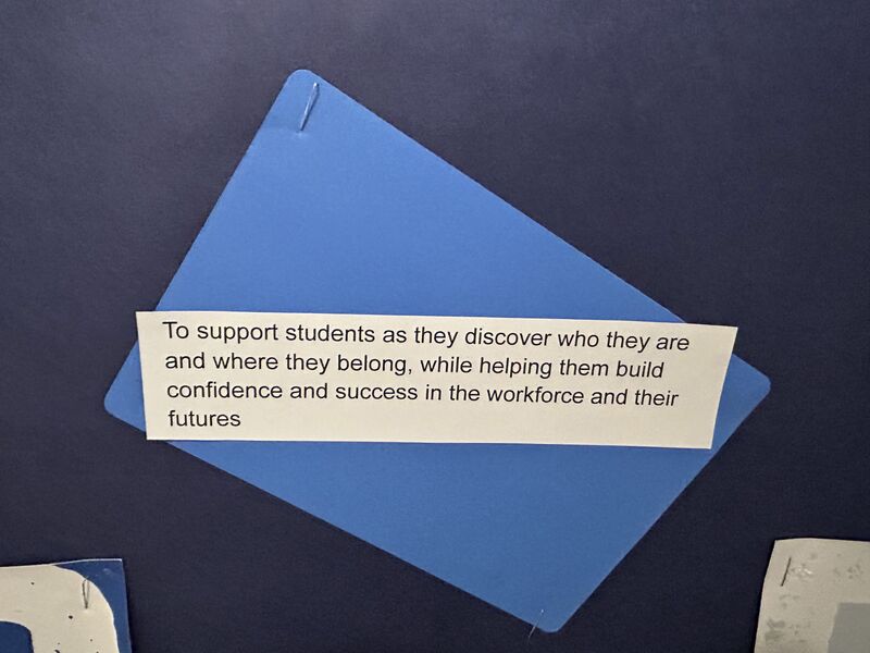 To support students as they discover who they are and where they belong, while helping them build confidence and success in the workforce and their futures.