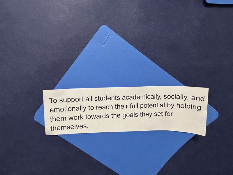 To support all students academically, socially, and emotionally to reach their full potential by helping them work towards the goals they set for themselves.