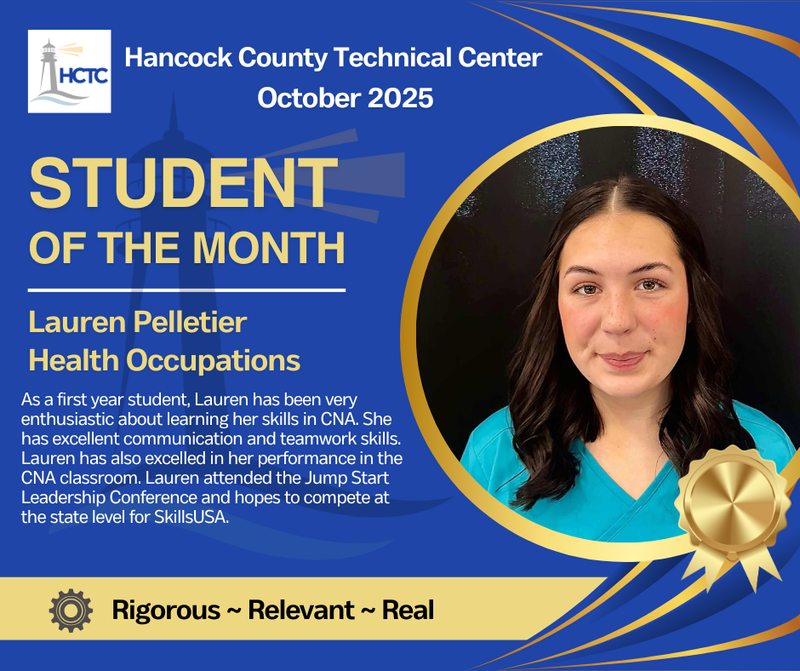 HCTC Student of the Month - Lauren Pelletier