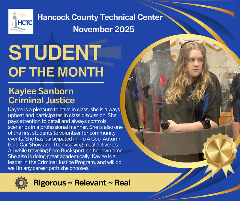 Kaylee Sanborn - Crim Justice - SOTM