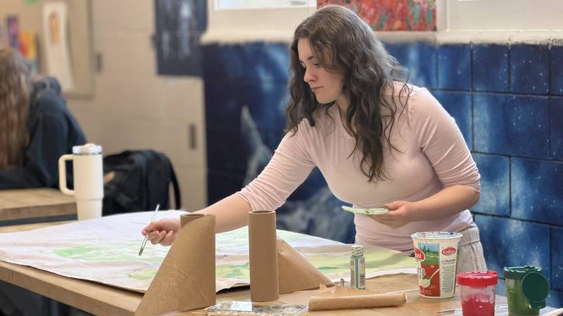 EHS Students - Earth Day Flags Downtown