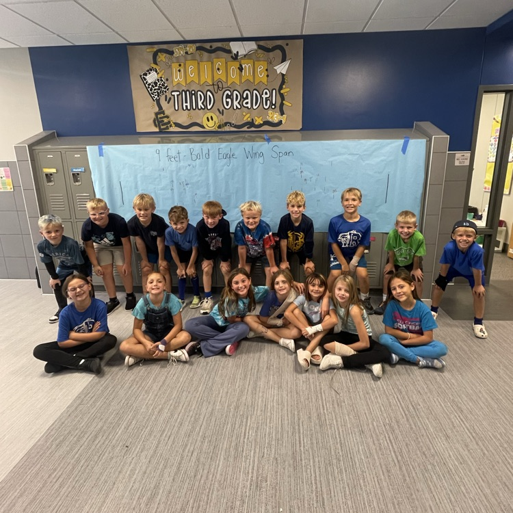 third graders with wing spans