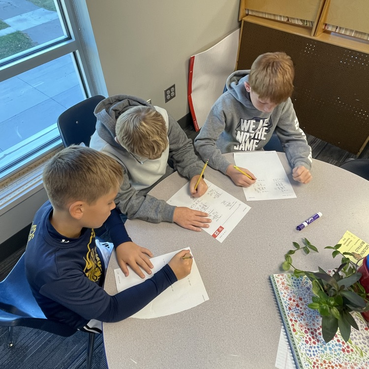 third graders doing math