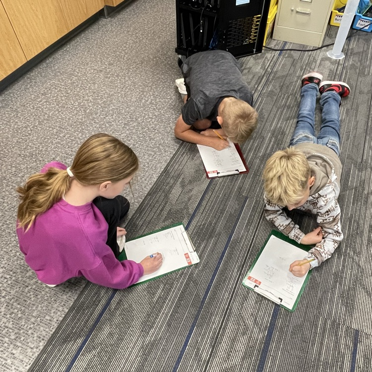 third graders doing math