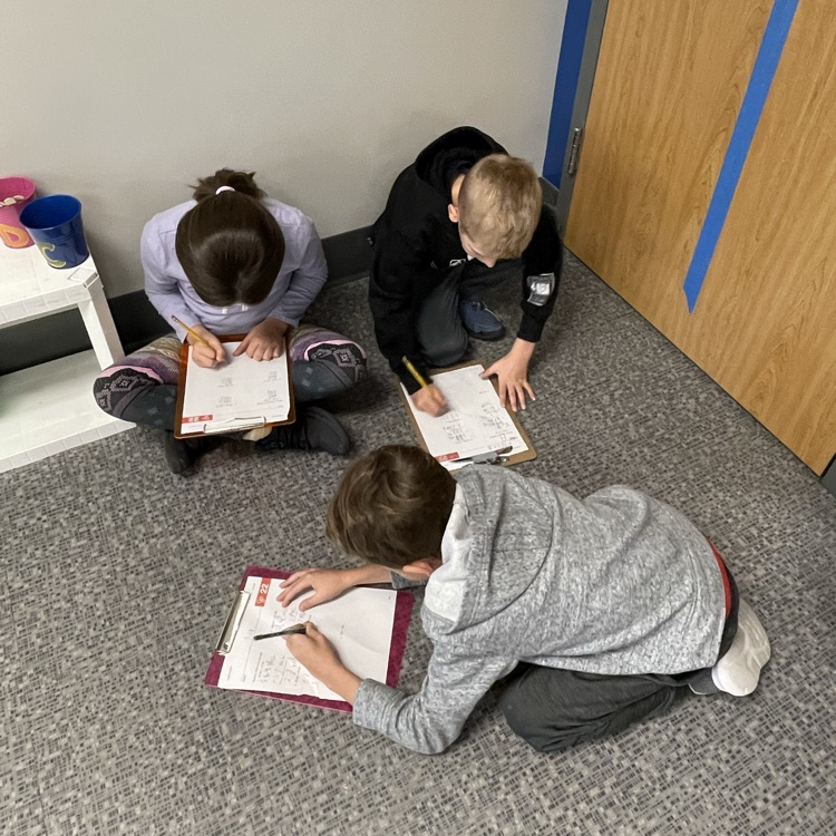 third graders doing math