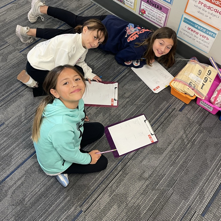 third graders doing math