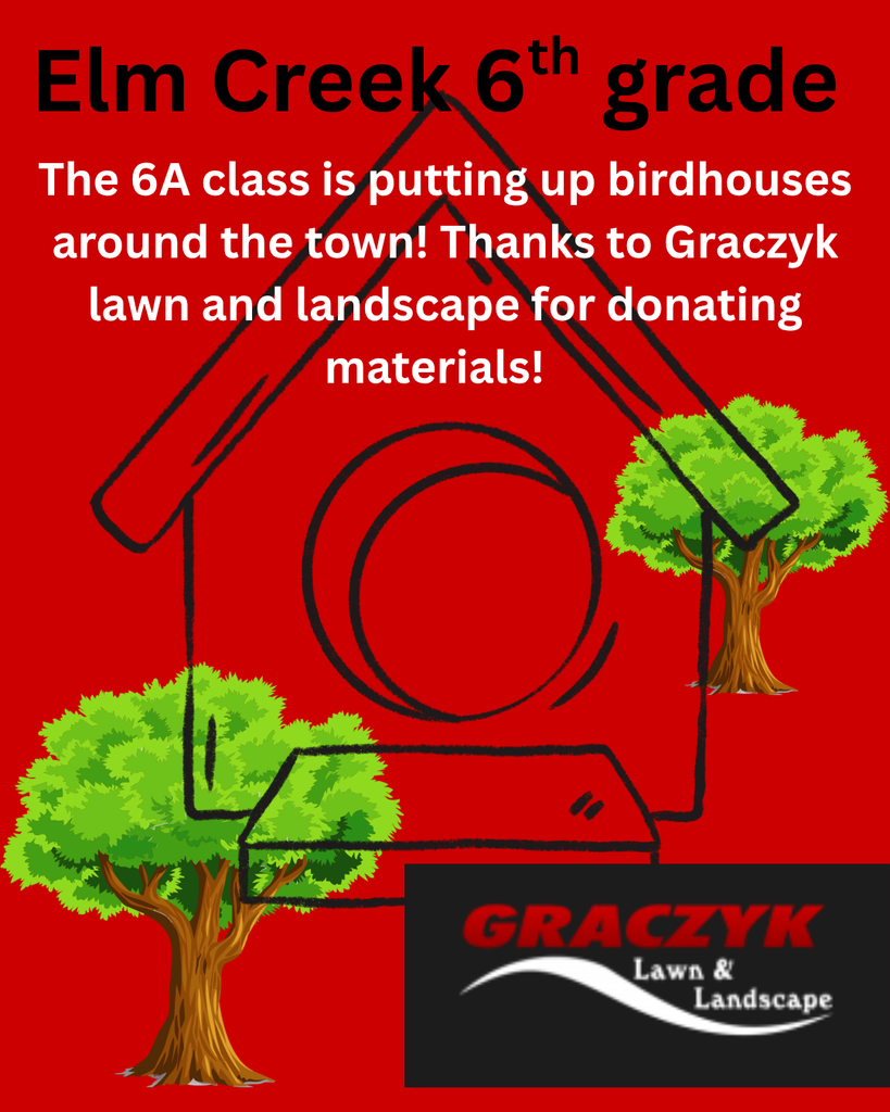 (Graphic Created by: 6A ) The 6A class is doing a service learning project and are putting up birdhouses around the town.