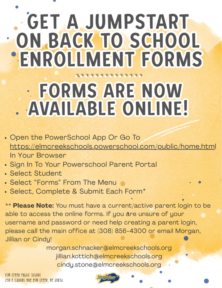 back to school forms