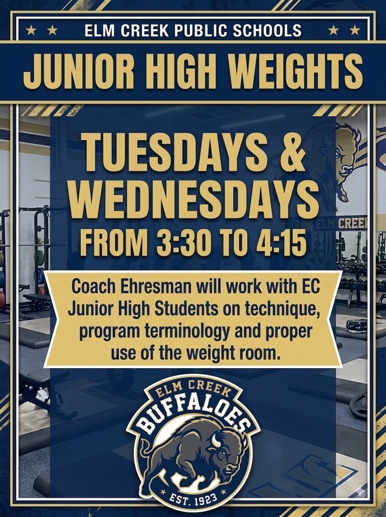 JH Weight Training information.
