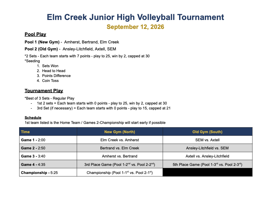 Info & Schedule