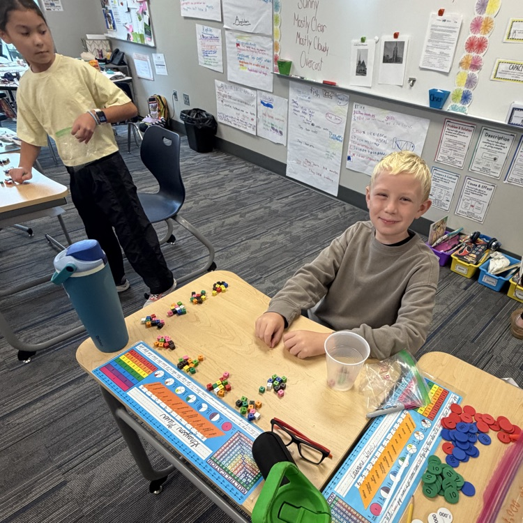 third graders counting groups of tens