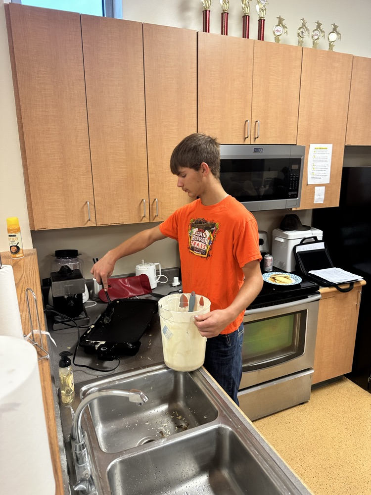 making pancakes