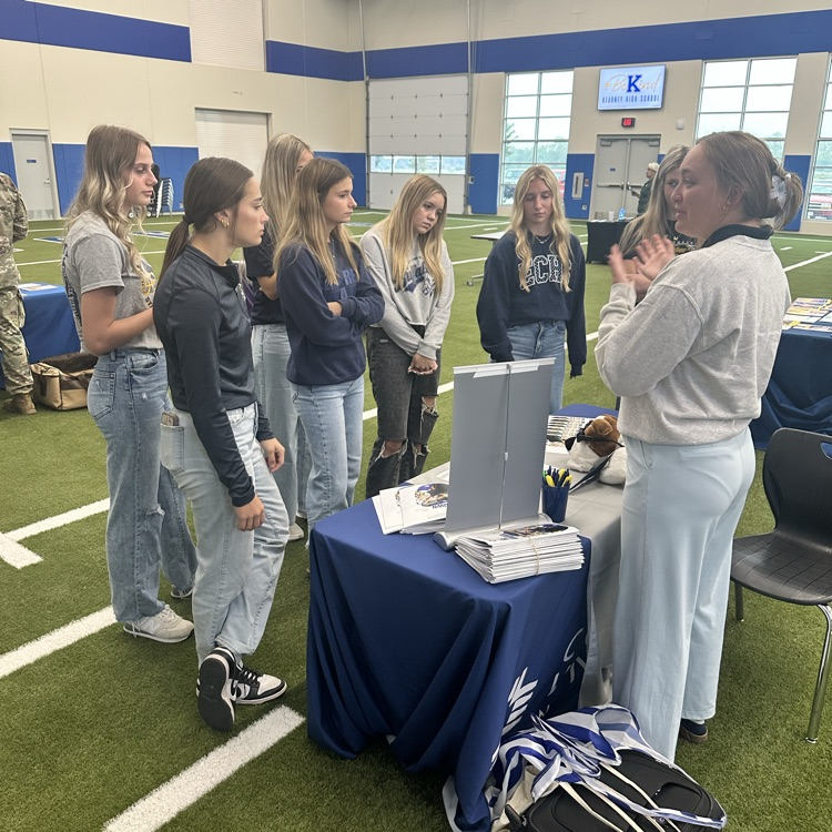Talking with a college representative