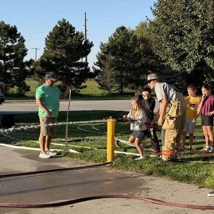 third grade at fire station