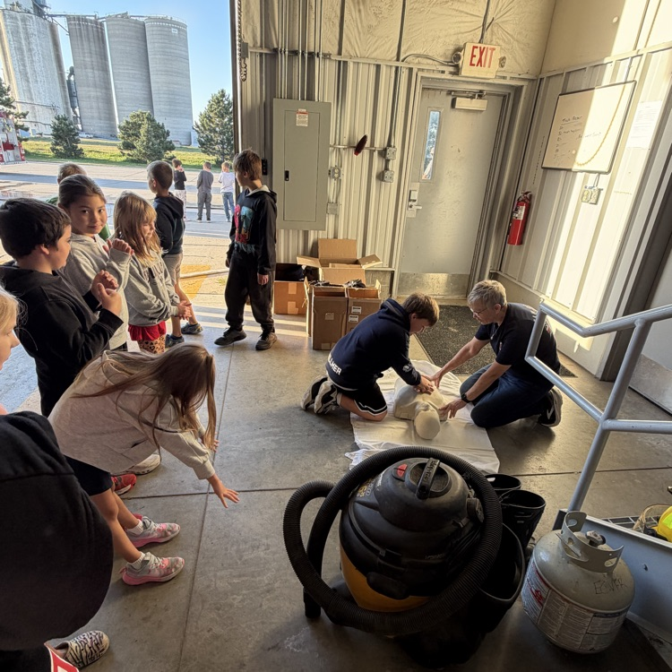 third grade at fire station