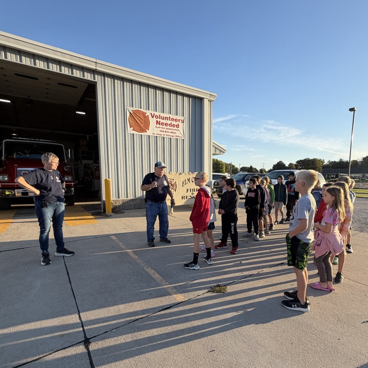 third grade at fire station