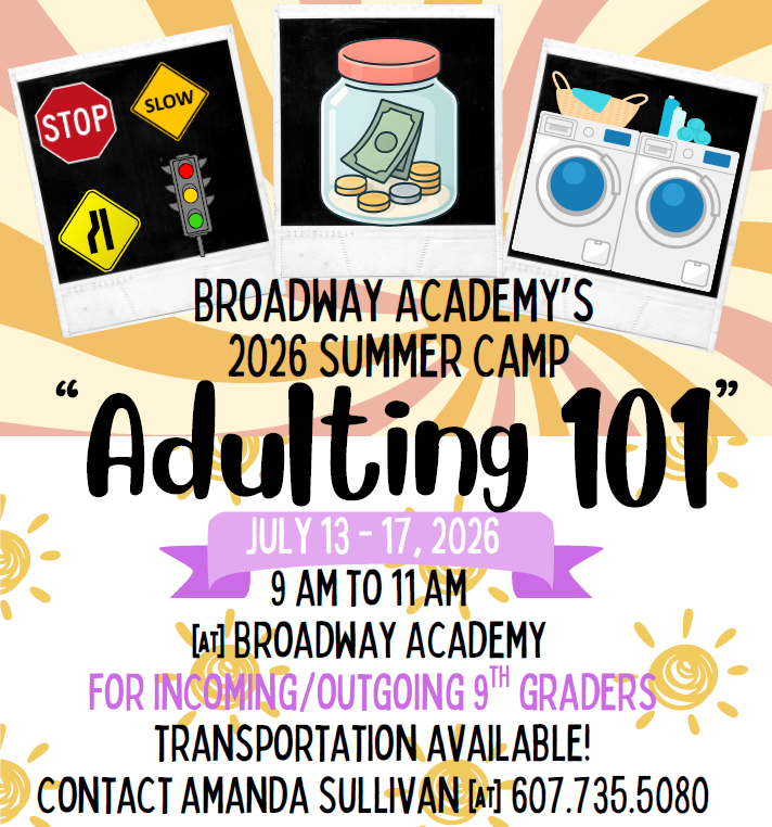 Broadway Academy 9th Grade Summer Camp flyer