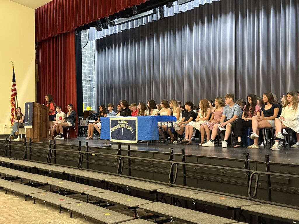 National Junior Honor Society induction ceremony.