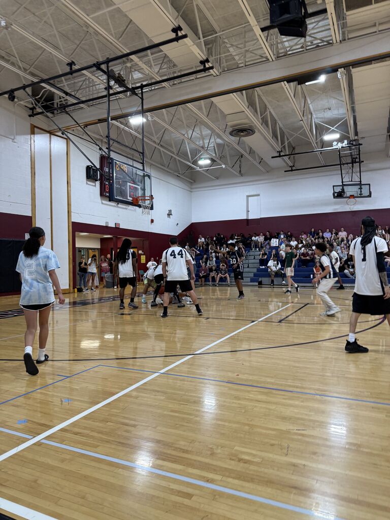 student vs staff basketball game