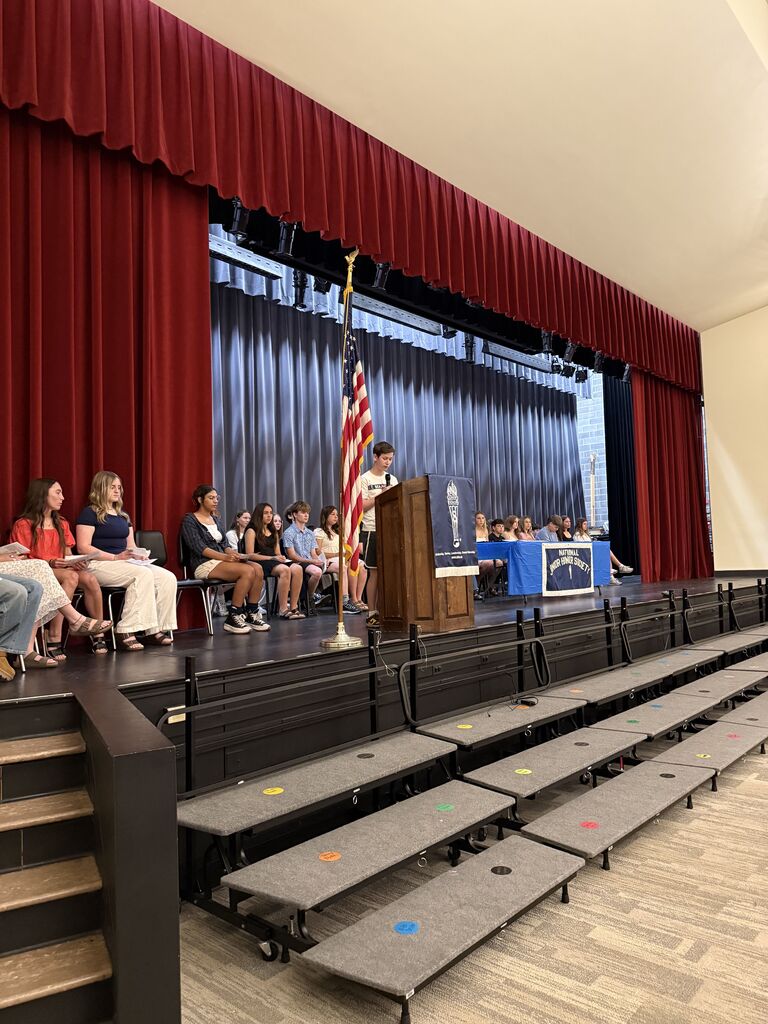 National Junior Honor Society induction ceremony.