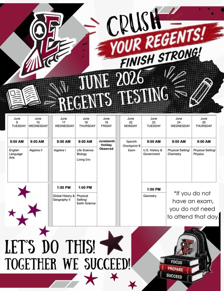 Regents Testing Schedule
