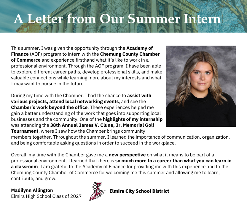 A Letter from Our Summer Intern Graphic