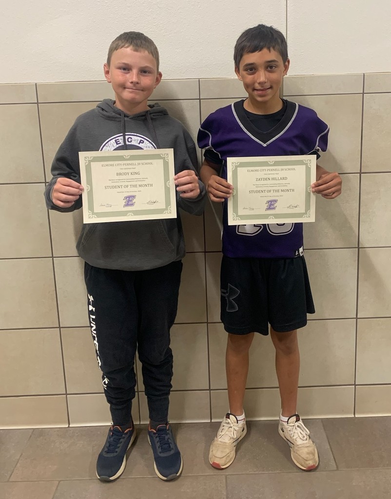 September JH Student of Month