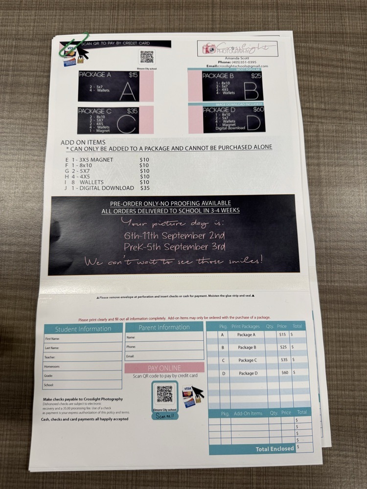 school pic order form 
