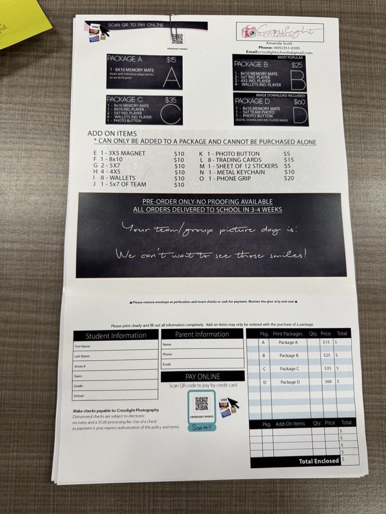 sports order form 