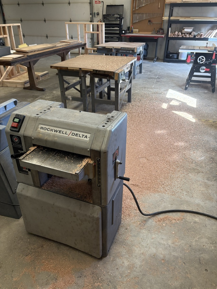 The planer got fixed today so we put it to good use today!