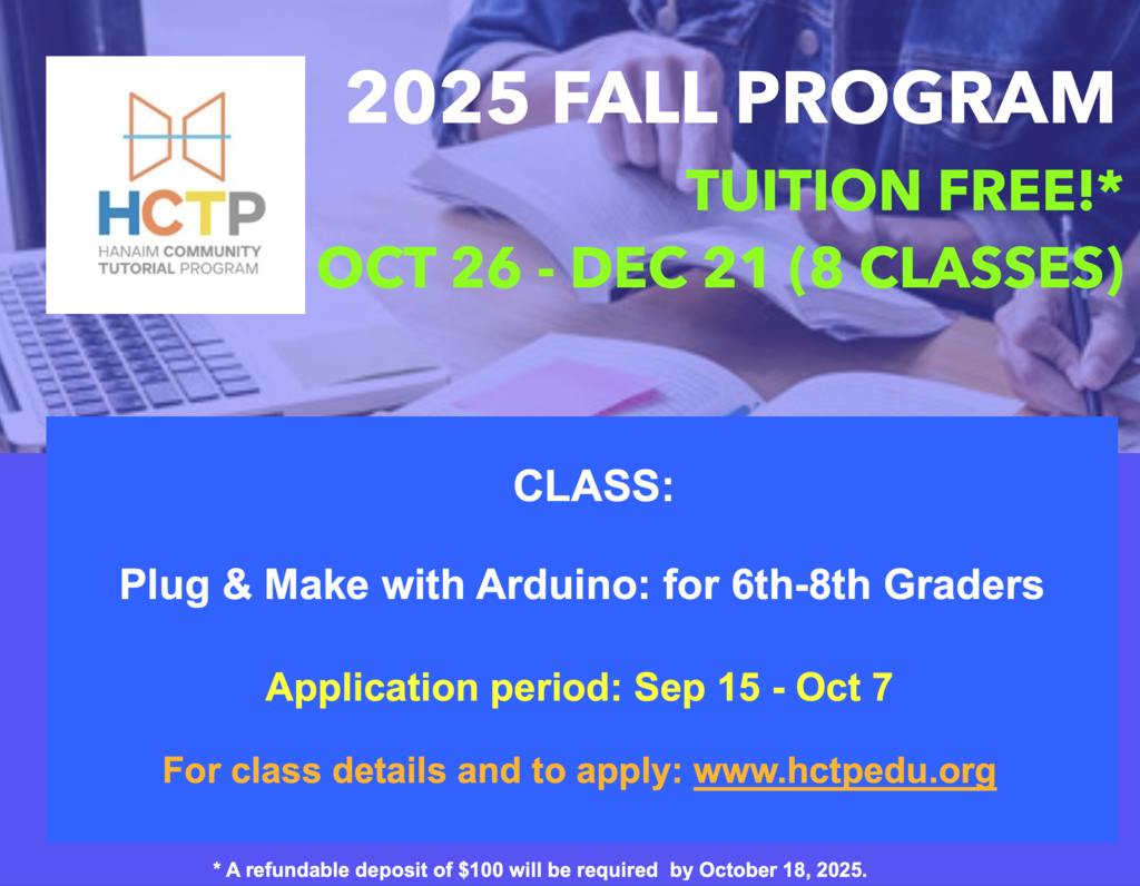 Hanaim Community Tutorial Program (HCTP) Middle
