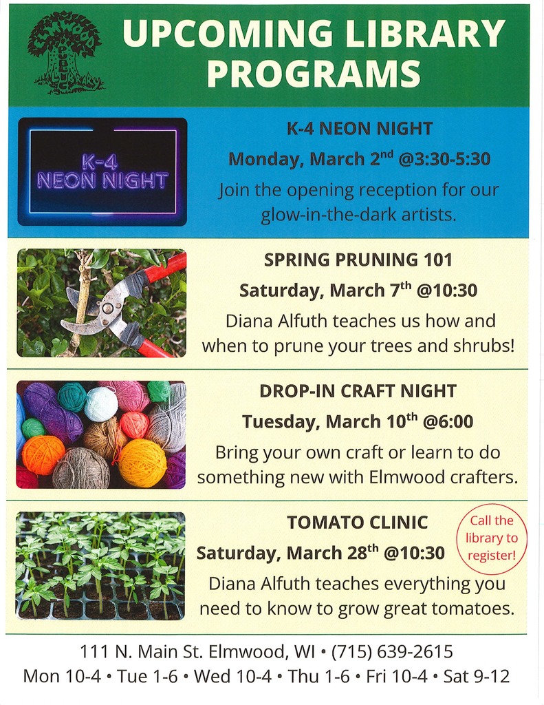 March Public Library Events