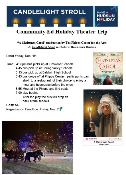 Community Education - Holiday Theatre Trip