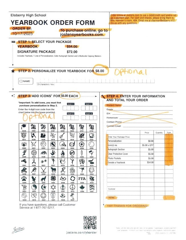 Yearbook Order Form