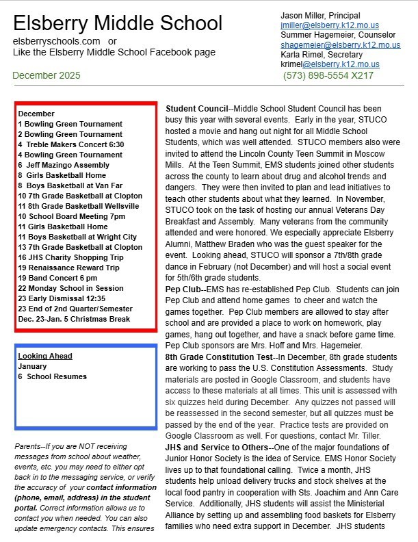 EMS Newsletter December 2025