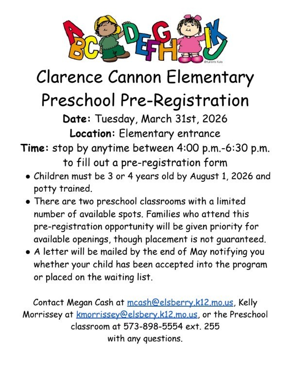 Preschool Registration 2026