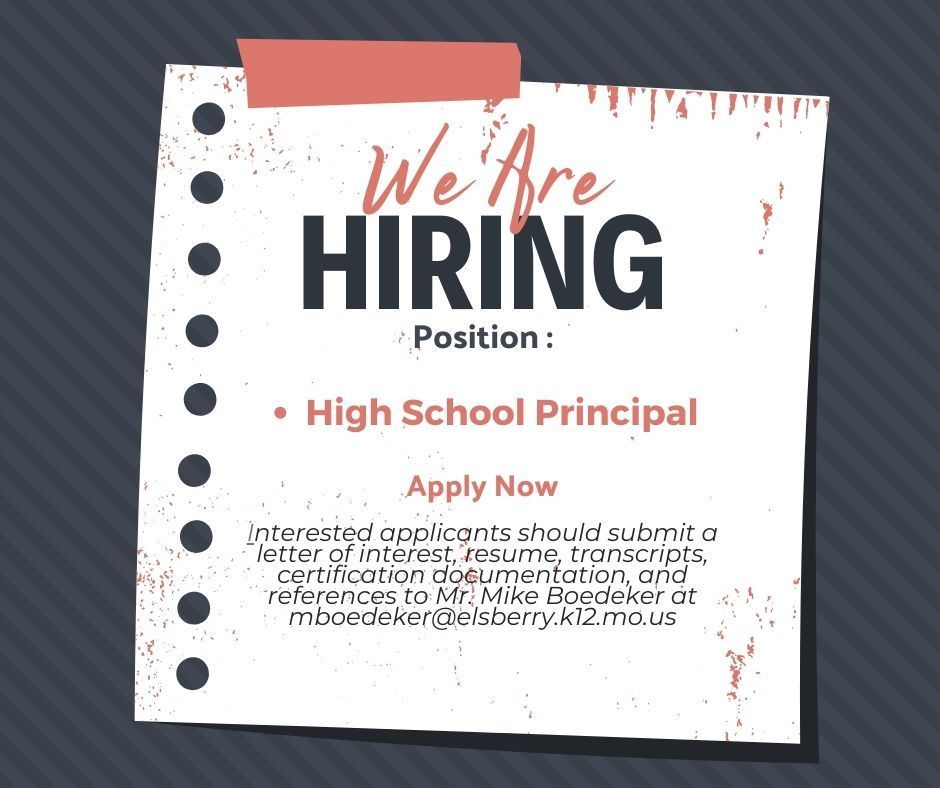High School Principal position