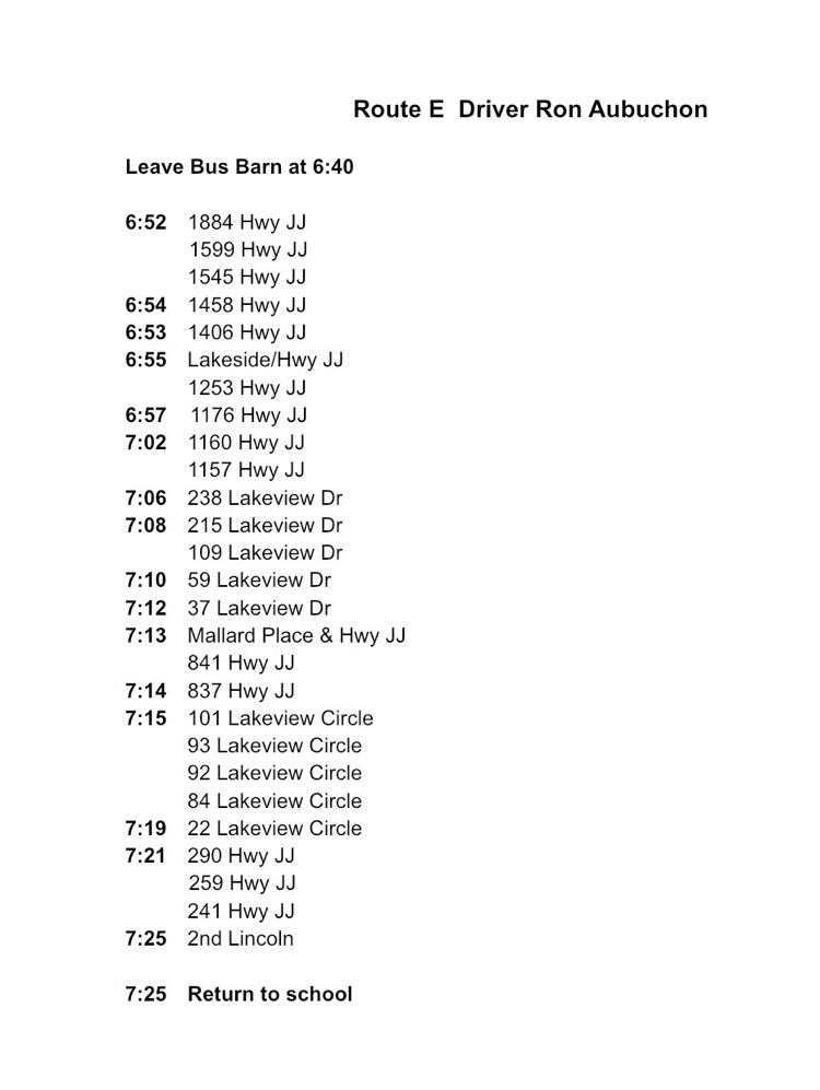 Bus Routes 