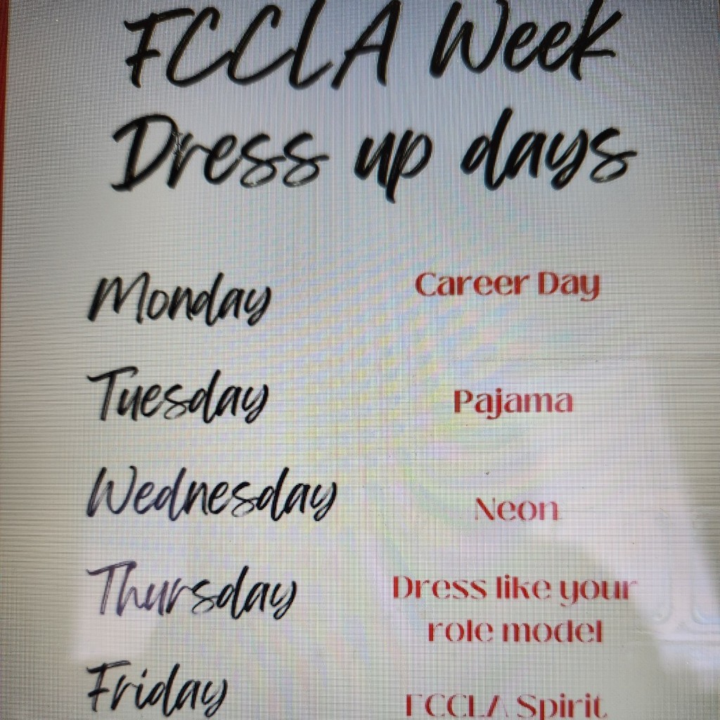 FCCLA week dress up days