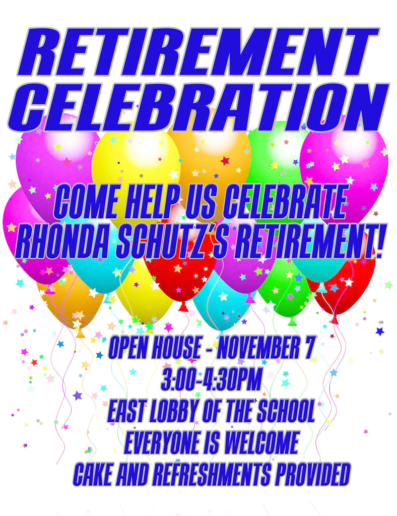 Rhonda Schutz Retirement Celebration Flyer