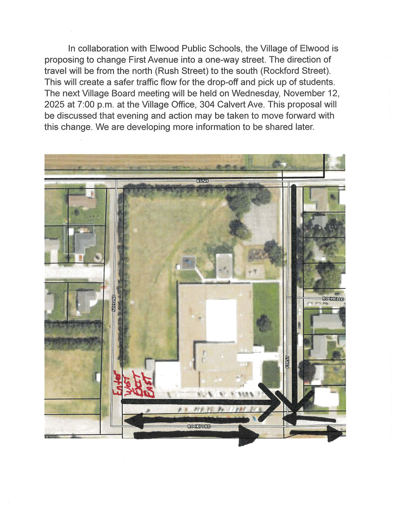 Notice of proposed traffic change
