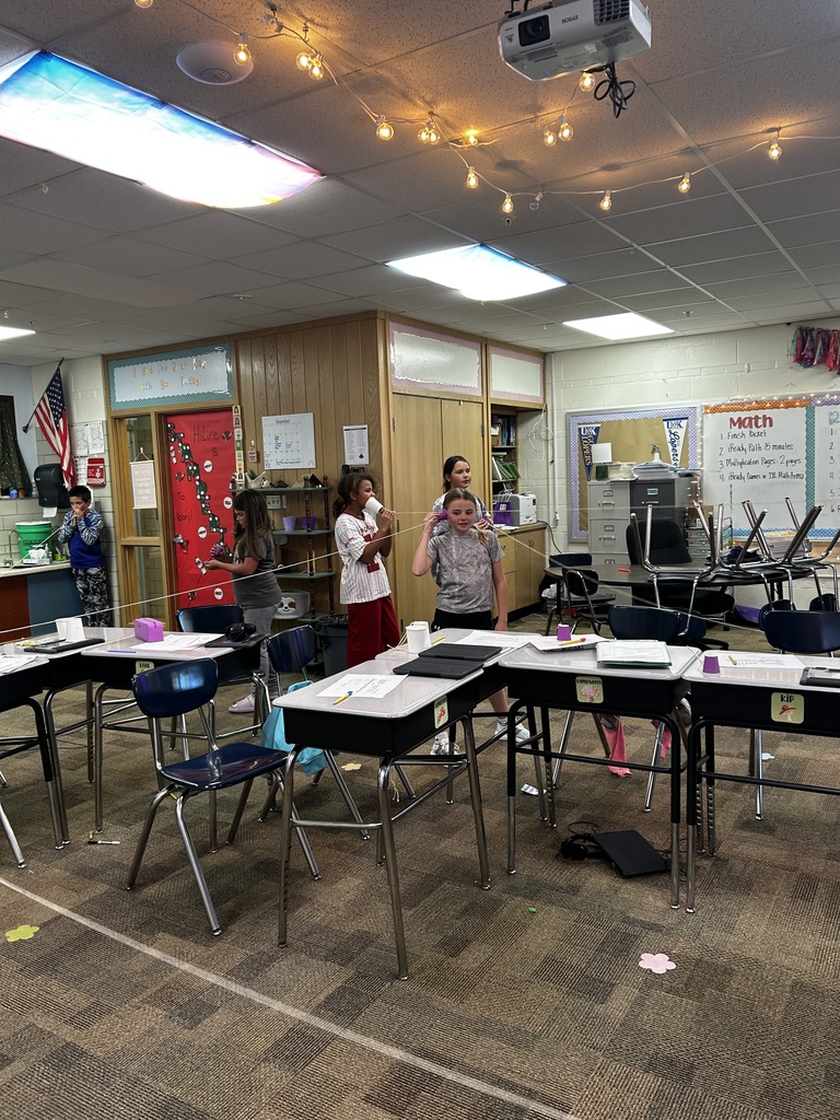 Cup telephones in action! 