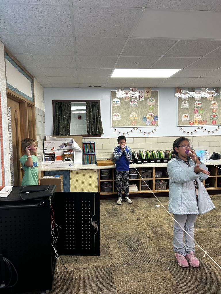 Cup telephones in action! 