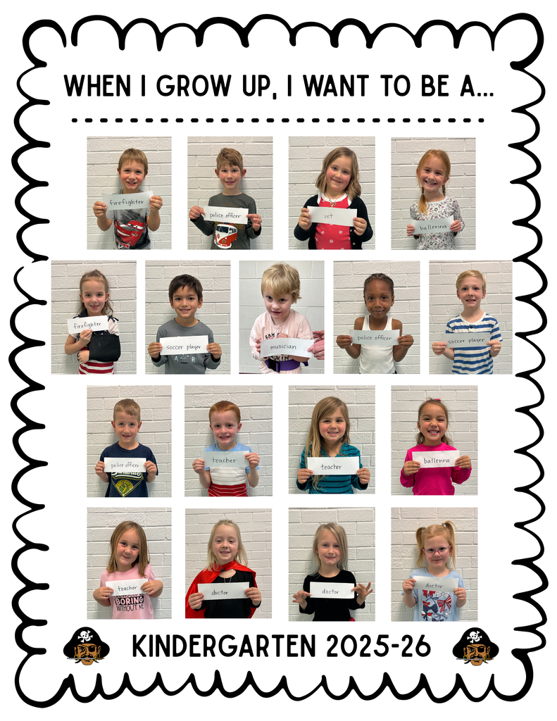 Kindergarten "when I group up" poster