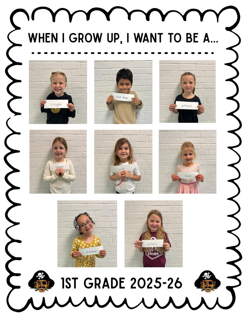1st grade "when I grow up" poster