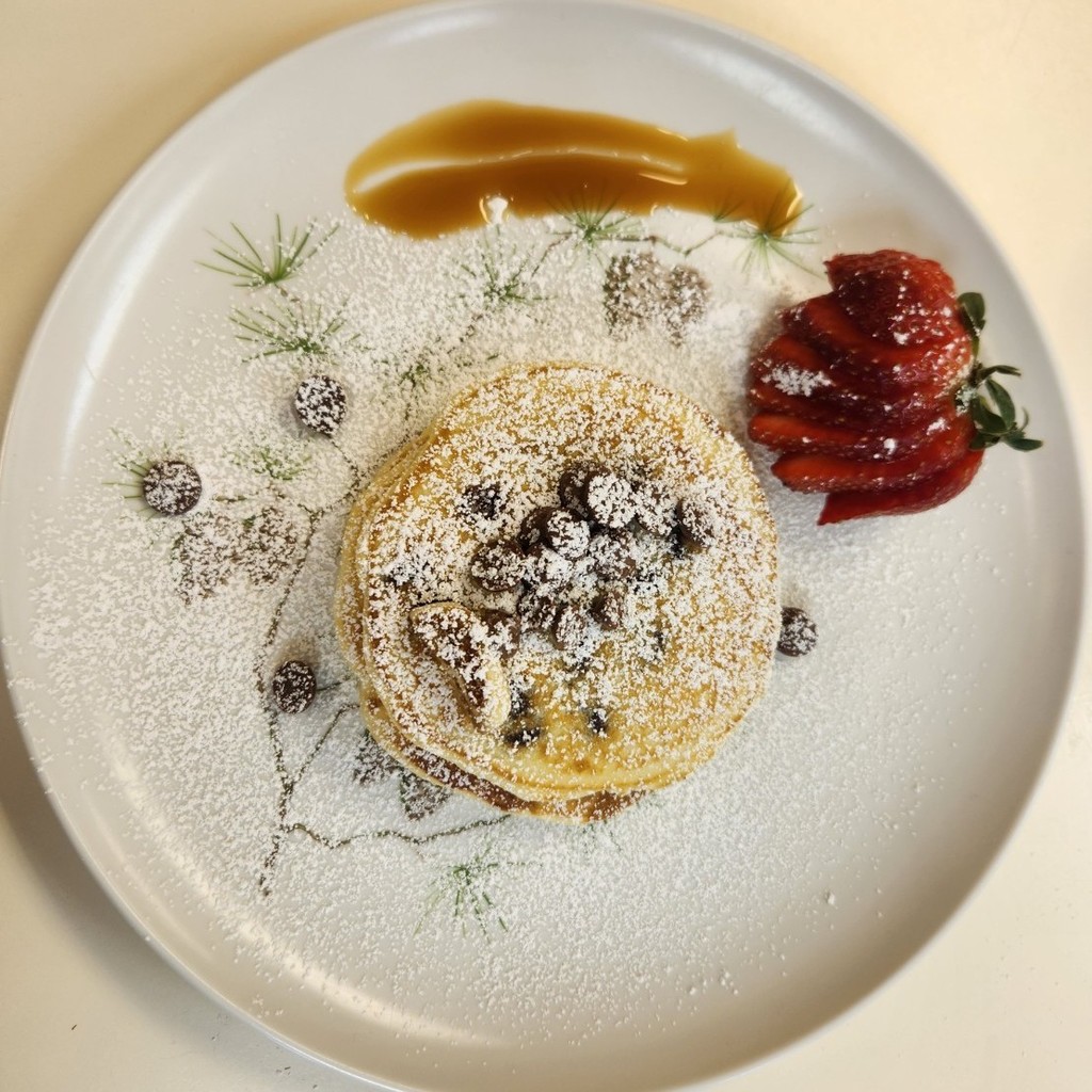 3rd hour Foods 2 Pancakes Breakfast plating design 