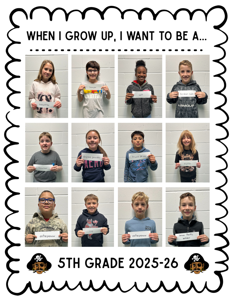 5th grade "when I grow up" poster